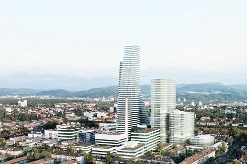 Bis 2022 soll das Areal zu einem Cluster mit Hochhäusern werden, das eine davon mit 205 Metern nochmals deutlich höher als der Bau Eins.<br />