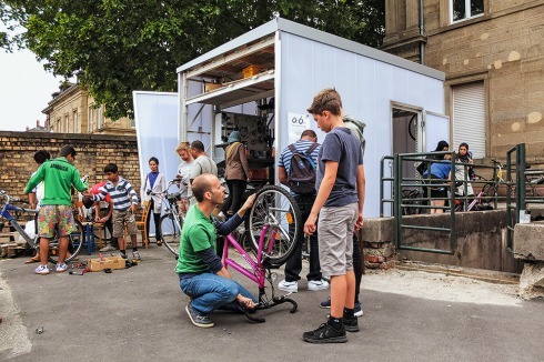 Fahrradwerkstatt für Asylbewerber, Karlsruhe<br />
