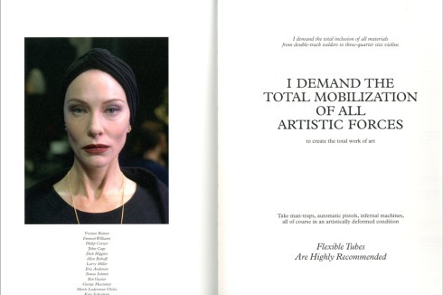 Können Kunst und Architektur die Welt radikal verändern? Cate Blanchett rezitiert mehr als 60 Künstlermanifeste, von den Futuristen bis Coop Himmelb(l)au<br />