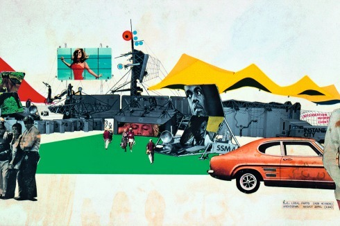 <span class="Bold"> </span><span class="Bold">Auch eine temporäre Struktur, aber für eher hedonistische Zwecke: „Instand City – Local Parts“ von Archigram, 1970.</span><span class="Bold"></span><br />