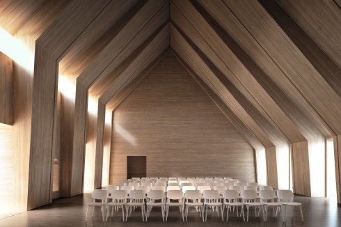 Wettbewerbsbeitrag von Malte Kloes, Christoph Reichen und Alessandro Bosshard für das Gemeindehaus Greifensee 2013<br />