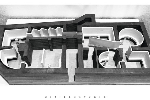 Modell der Dauerausstellung des Konstantin-Melnikow-Museums von Citizen-Studio<br />