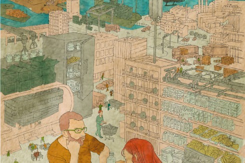Die Berliner Küche im Bezug zur Welt um 2010<br /><span class="OffWhite">Illustration: Andreas Gefe</span><br />