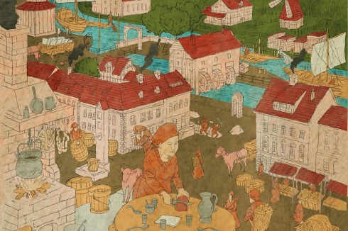 Die Berliner Küche im Bezug zur Welt um 1700<br /><span class="OffWhite">Illustration: Andreas Gefe</span><br />