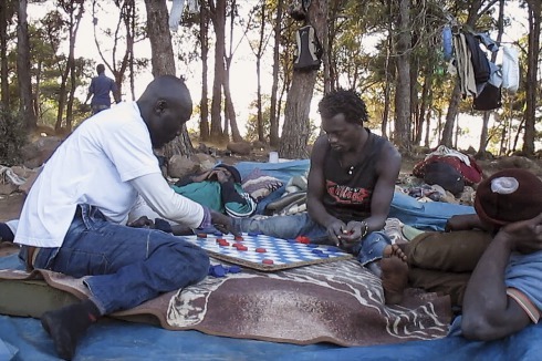 Alltag im Camp auf dem Berg Gurugu<br />