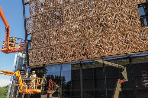 Die Aluminium-Elemente der Fassade<br />