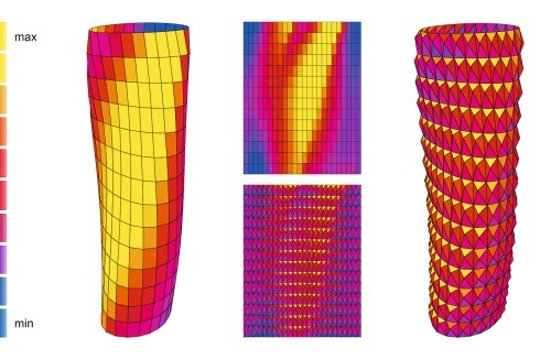 Durch die parametrisch optimierte Gebäudehülle wird die sommerliche Wärmeeinstrahlung reduziert.<br />