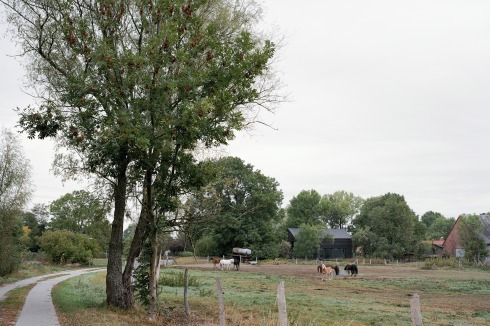 Das Wochenend-Holzhaus steht in der Gemeinde Lindetal in Mecklenburg-Vorpommern.