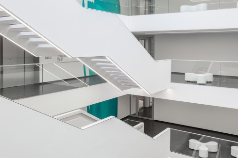 Atrium im Eingangsgebäude.<br />