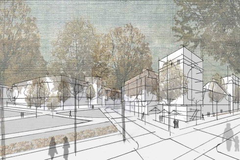 2. Preis: Trojan+Trojan mit WGF Objekt Hirschmann nähern sich morphologisch dem neuen Stadteil Altona-Mitte und gleichzeitig den Baugebieten des 19. Jahrhunderts.<br />