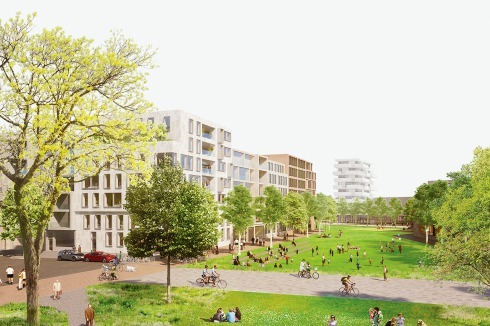 3. Preis: Haas Cook Zemmrich Studio 2050 mit Ramboll/Studio Dreiseitl Landschaftsarchitekten legten ihren Fokus auf die Zwischenräume: Gassen, Wege, Straßen und Plätze.<br />