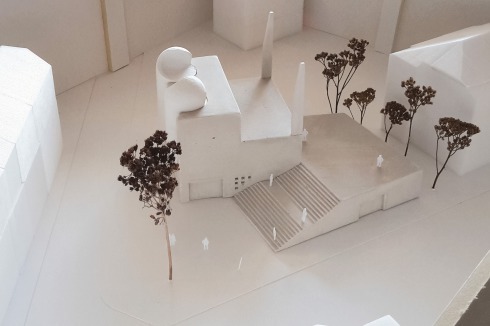 Wettbewerbsentwurf von Paul Böhm für die Ahmadiyya-Moschee in Leipzig-Gohlis (2. Preis, 2015)<br />