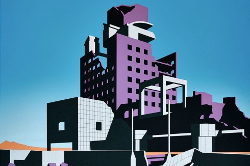 Arata Isozaki, ­Tsukuba Centre in Ruins III, 1985, Siebdruck<br />