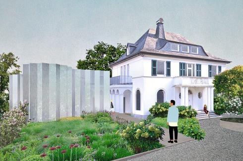 Ein 2. Preis Yonder Architektur &amp; Design verglasen jede zweite schmale Wandscheibe in der gefalteten Fassade. Die Präsentation der Schalter-Fertigung verlagern sie in den Neubau.<br />