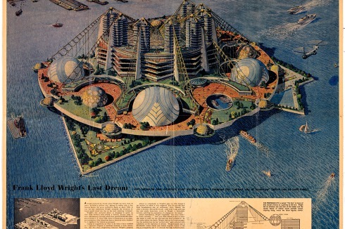 Frank Lloyd Wright, Key Plan for Ellis Island, 1959<br />