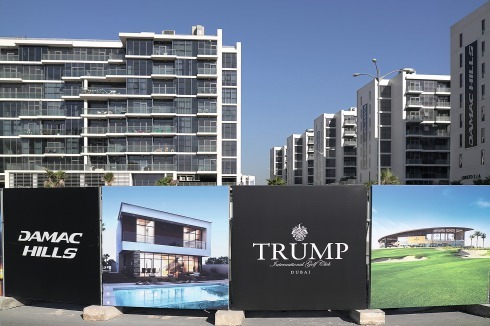 Auf 420 Hektar in der Wüste Dubais entstehen 4000 Villen und Townhouses sowie Häuserblocks mit mehreren Tausend Wohnungen und Hotelzimmern ...<br />