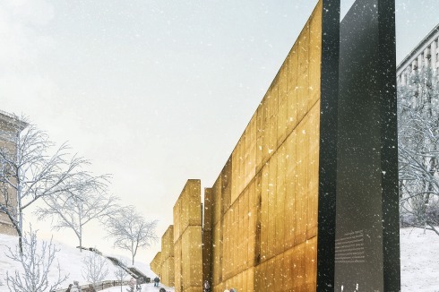 <strong>2. Preis</strong> Blauraum Architekten entwarfen ein Denkmal, das aus einer Abfolge von Räumen besteht. Die Jury kritisierte die Höhe der Wände sowie die inhaltliche Konzentration auf negative Themen.<br />