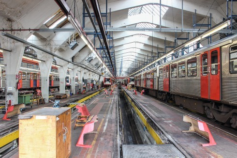 Latenter Modernisierungsdruck bedroht auch die Wagenhalle der U-Bahn-Hauptwerkstatt in Barmbek<br />