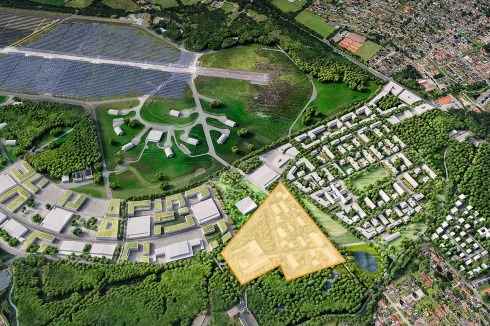 Das neue Stadtviertel wird phasenweise entwickelt. Der B-Plan für das ENaQ (orange) soll 2019 vorliegen.<span class="OffWhite"></span><br />