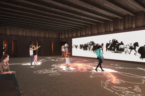 Ihr Ausstellungskonzept arbeitet stark mit Lichteffekten.<br />