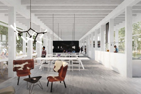 Die Juroren lobten die Anordnung von Café und Empfang – dem dritten Raum – im Kreuzungs­punkt zwischen GDL und Stadtraum.<span class="Bold"></span><br />