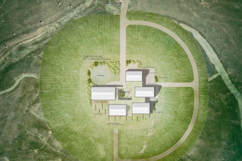 <strong>1. Preis</strong> blauraum Architekten stellen ihre Häuser wie Schafe, aneinandergekuschelt, auf die Warft –Schutz gegen Wind, Wetter und Gezeiten bietend.<br />