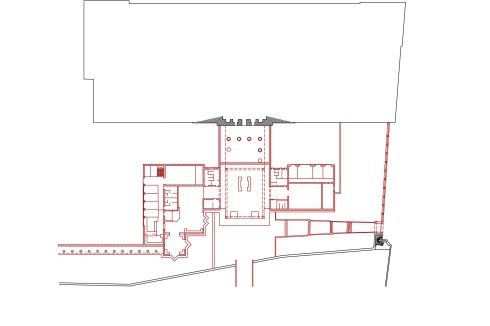 Aufbauleitung SMB, F. Kalusche u.a. Eingangs­gebäude Neues Museum, 1990<br />