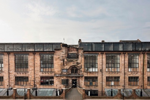 Nordfassade des Mackintosh Building vor dem Brand 2014.<br />