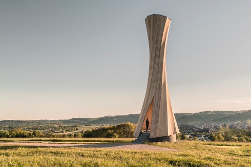 Station 7, Turm an der Birke, in Urbach, vom ICD – Institut für Computerbasiertes Entwerfen und Baufertigung und dem ITKE – Institut für Tragkonstruktionen und konstruktives Entwerfen, Universität Stuttgart<br />