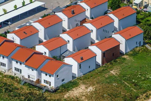 Das kleine Carré am Schmiedlacker in Landshut ist inzwischen von Einfamilienhäusern umschlossen.<br />