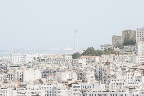 Blick von Westen über die Stadt Algier auf die Moschee.<br />