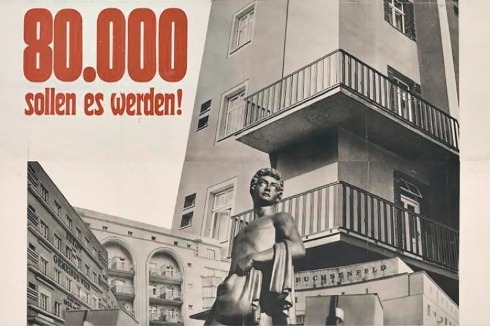 Plakat der SDAP für ihren Wahlkampf 1932. Nach dem Zweiten Weltkrieg wurde die Partei in SPÖ umbenannt.<br />