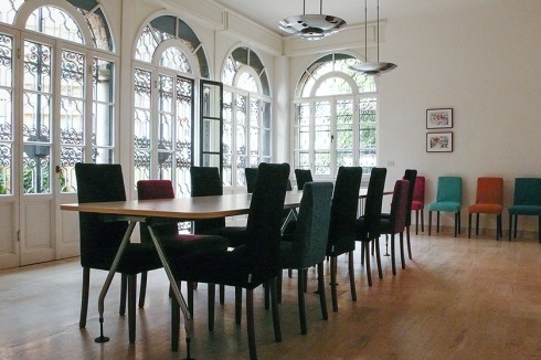 Erste bauliche Veränderung unter der neuen Direktorin ist der Gemeinschaftsraum, der im Wohnhaus der Di­rektorin für die Stipendiaten eingerichtet wurde.<br />