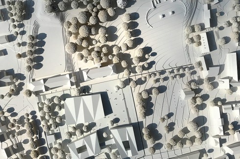 <strong>1. Preis</strong> Auer Weber Architekten lockern ihr Ensemble mit Wegverbindungen auf, referieren mit ihrem Entwurf alte Stadtstrukturen.<br />