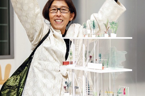 <span class="Bold">2010</span> Kazuyo Sejima in der SANAA-Austellung.<br />