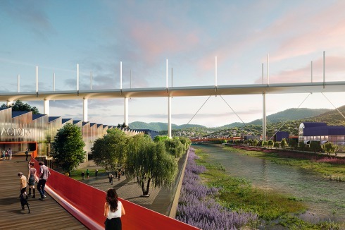 Renzo Piano ließ sich für den Entwurf der neuen Brücke vom Schiffsdesign inspirieren.<br />