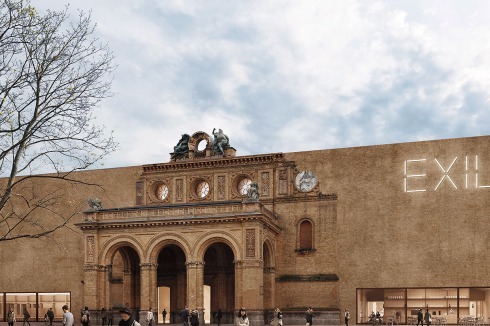 <strong><span class="Bold">3. Preis </span></strong>Bruno Fioretti Marquez docken nahtlos ans Portal an. Eine „architektonische Haltung“, die „lebhaft und kontrovers in der Jury diskutiert“, jedoch –vorgeblich aufgrund einer Verunklarung der Bauepochen – letztlich nicht mutig honoriert wurde.<br />