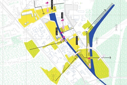 Das Projekt Klubkanal sieht eine Möglichkeit zur Standortentwicklung über das Wiederbeleben des alten Hafens.<br />