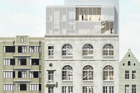 <span class="Bold"><strong>Teilnehmer</strong> Alain Richard</span> erfuhr Kritik besonders hinsichtlich der Lage von Treppe und Aufzügen hinter der Frontfassade, der Erhöhung mit einer Metall-Netzstruk­tur und der Anordnung des Audito­riums am Eingang.<br />