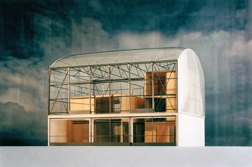 Modell der ersten Entwurfsversion des Hauses.<br />