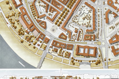 Im Wettbewerb 2019 wurde der Entwurf von Bernd Albers Architekten, Berlin, mit dem 1. Preis prämiert. <br />