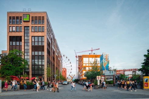 Zugang zum Werksviertel an der Friedenstraße.<br />