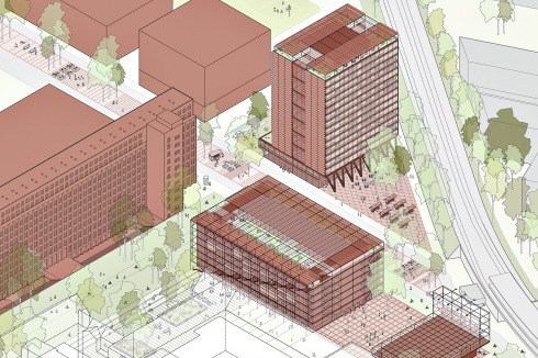 ... „Campus Center“ und Schaltwerkhochhaus.<br />