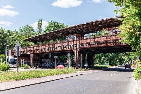 Stillgelegter S-Bahnhof Siemensstadt.<br />