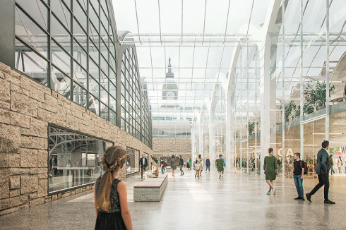 Im Erweiterungsbau zum Hachmannplatz werden Büros der Bahn aber auch Coworkingplätze untergebracht.<br />