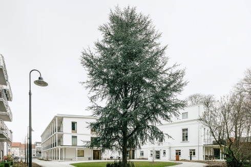 ... vermittelt zwischen Park und Straße. <br />