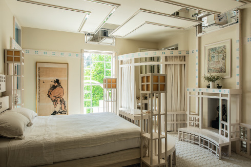 O.M. Ungers lässt grüßen. „The Four Square Room“, das Schlafzimmer von Jencks und seiner Frau.<br />