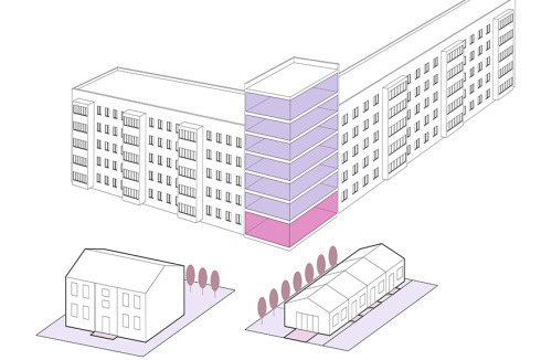 Kleinstwohnung, Reihenhaus und Blockergänzung: Typo­logien für kostengünstigen Wohnungsbau<br />