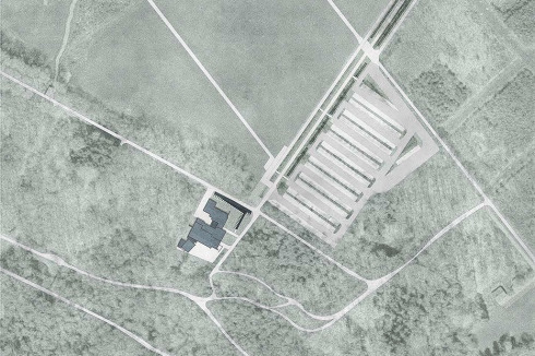 Der Auftrag für das Empfangsgebäude in einem Naturschutzgebiet ging aus einem gewonnen Wettbewerb hervor. Für die Realisierung wurden alle Ele­mente in der Werkstatt vorgefertigt.<br />