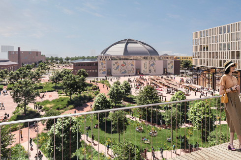 <strong>2. </strong><strong>Preis</strong> MVRDV treiben die vorgefundene städtebau­liche Heterogenität weiter und entwickeln drei verschiedene Quartierbausteine.<br />